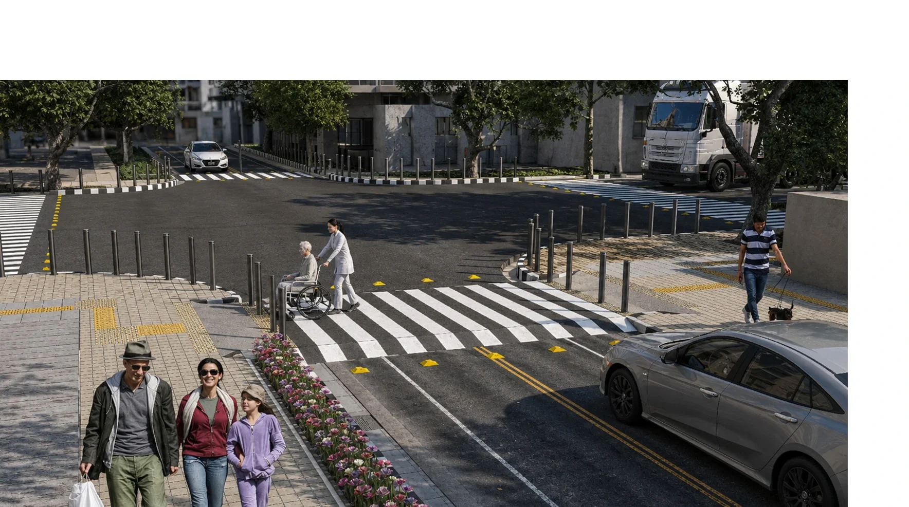 Street intersection perspective, Nadiyona urban street intervention