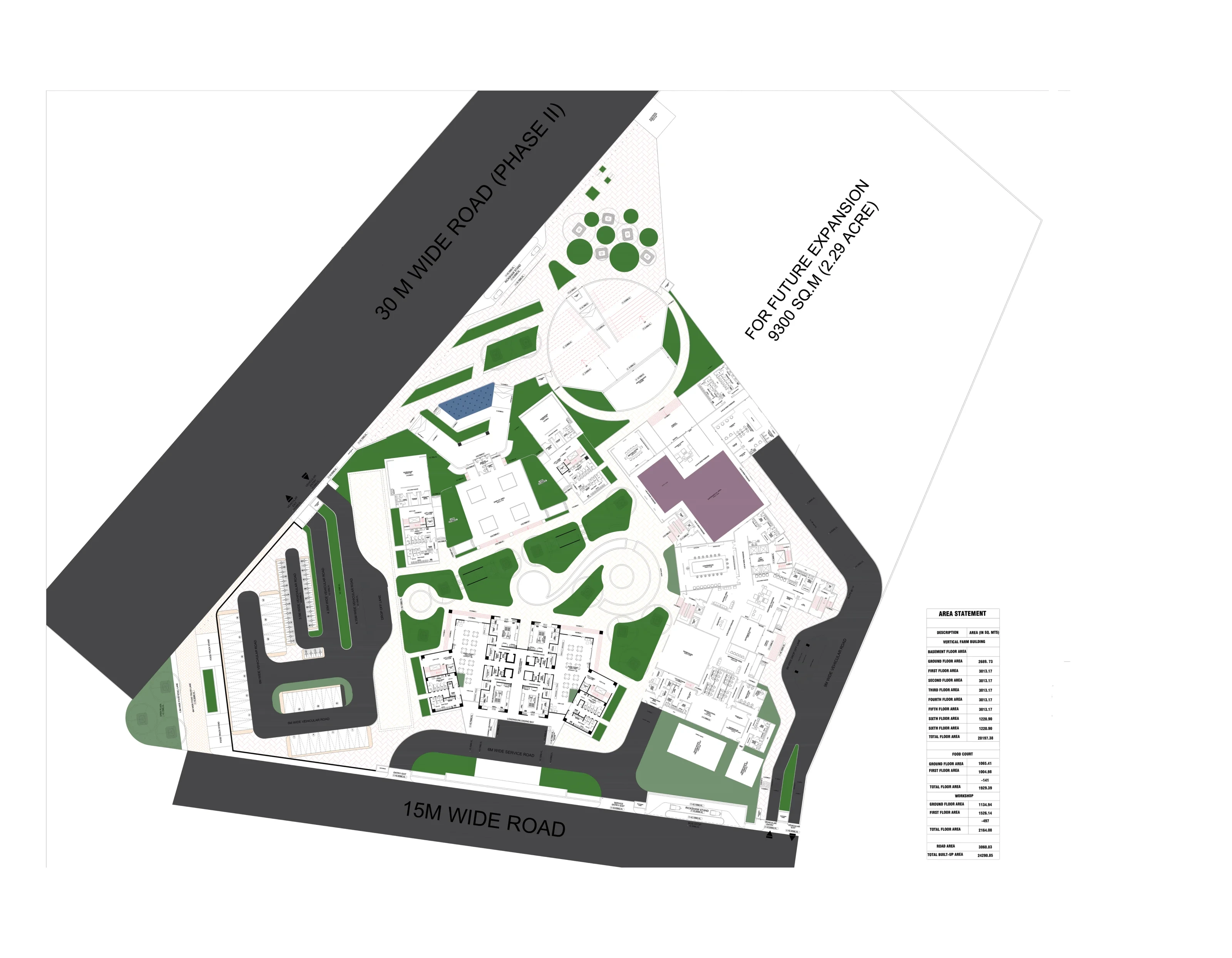 Academic site plan, Vertical Farming thesis, Chandigarh